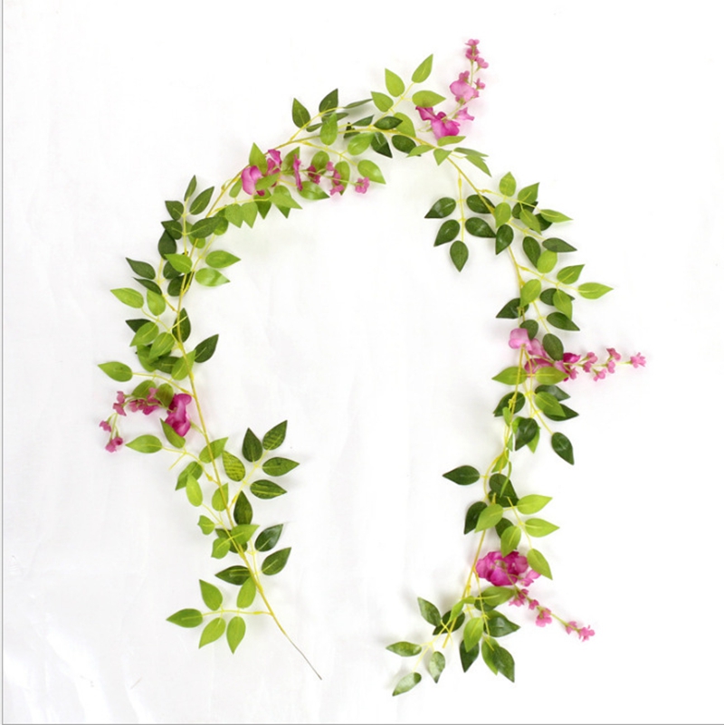 (Solar Power) 2M LED Artificial Wisteria Flower Fairy String Lights Home Party Wedding Decor Lamp