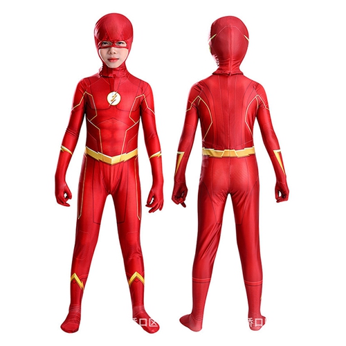 (110cm) DC Superhero The Flash Halloween Fancy Dress Costumes Child Boys Flash Chest Costume