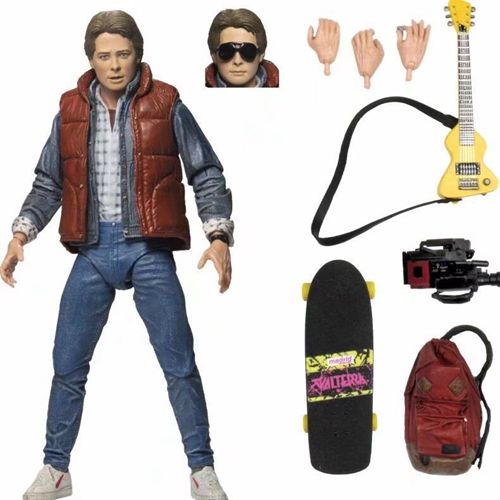 (Guitar) 7 NECA Back to the Future Ultimate Marty McFly Audition Model Toys Set