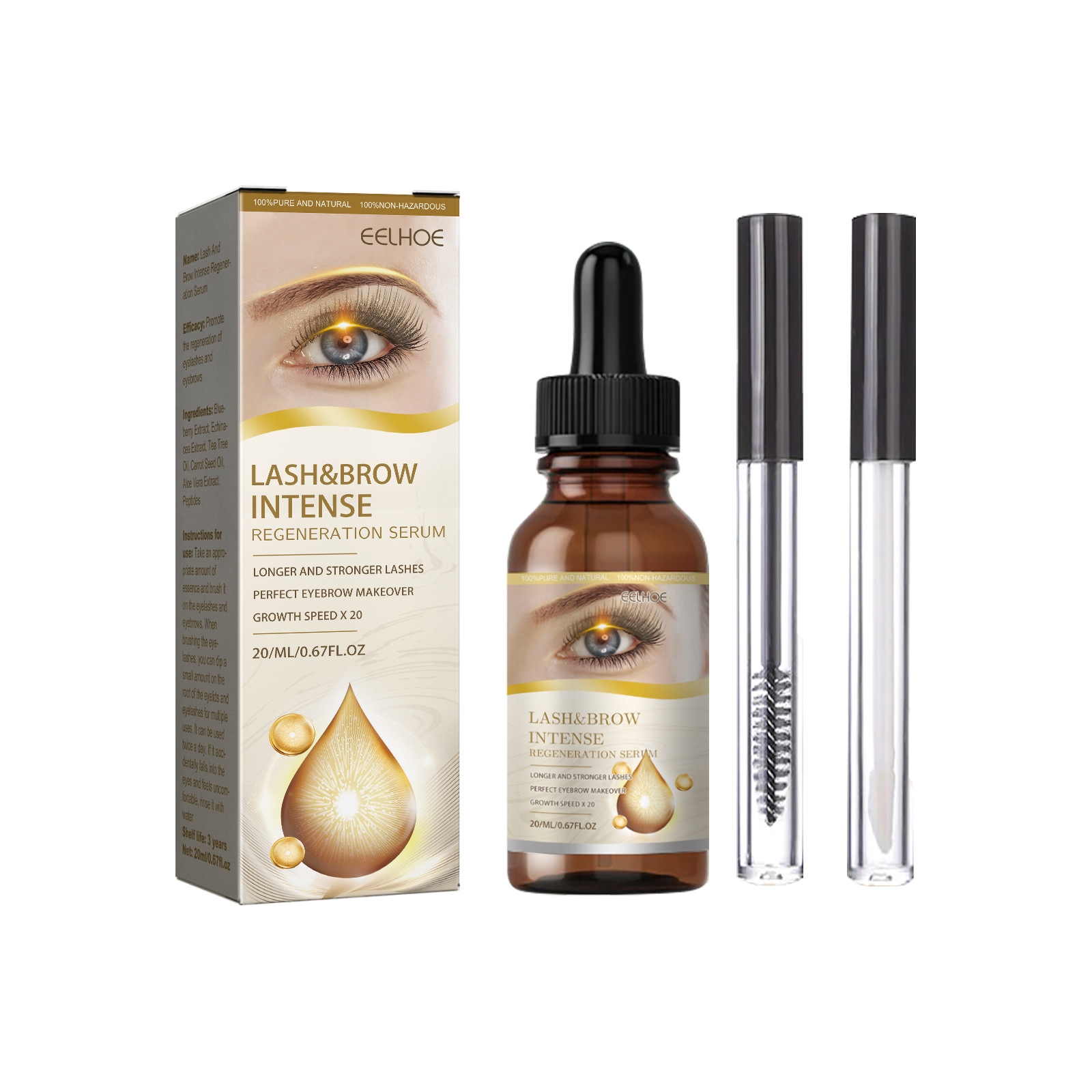Eyelash Growth Serum Lashes Boost Enhancer Advance Activate Thicker Longer Strengthen Moisturize Natural Formula