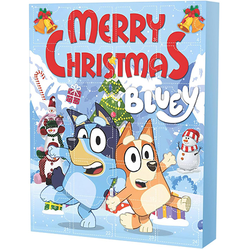 Christmas Advent Calendar Christmas 24 Days Countdown Calendar for Kids Adult 24pcs Bluey Figures Doll Home Ornaments Xmas Surprise Gift