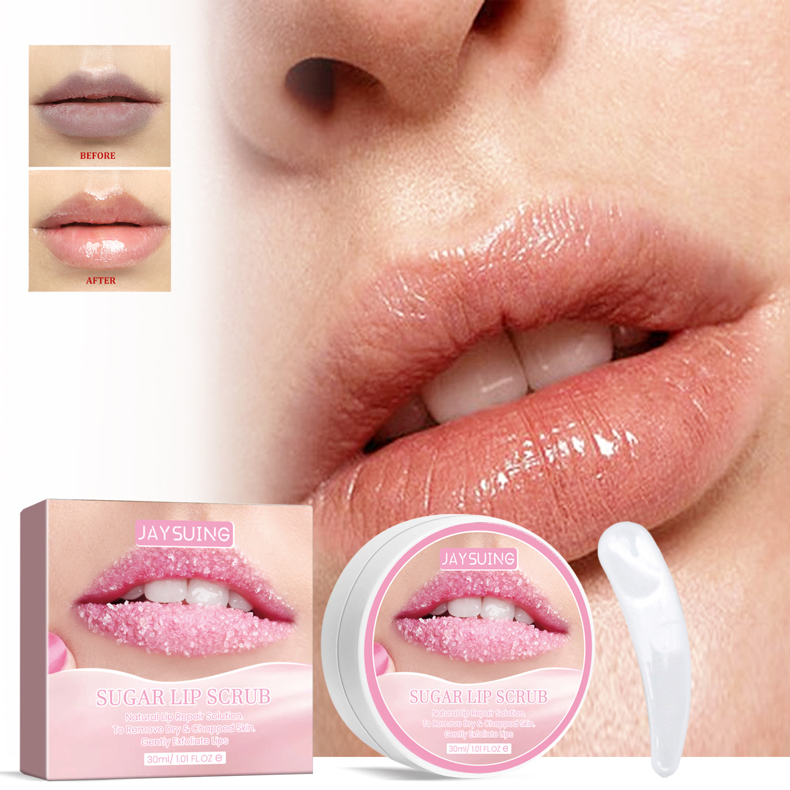 Lip Scrub Balm Exfoliating Lip Plumper Remove Dead Skin Moisturizing Pigmentation Fade Lip Lines Brighten Natural Lip Repair Treatment Beauty Health