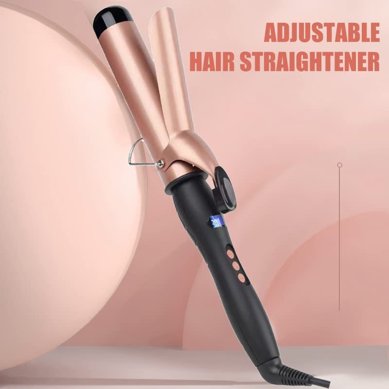 Large Barrel Curling Iron with Adjustable Temperature 38mm Curling Wand Curling Tongs  for Long & Medium Hair