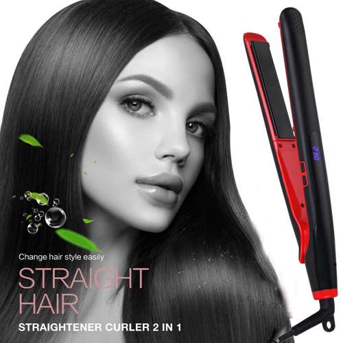 Hair Straightener and Hair Curler Curling Iron Curler Tool 2 IN 1 Professional Fast Heating
