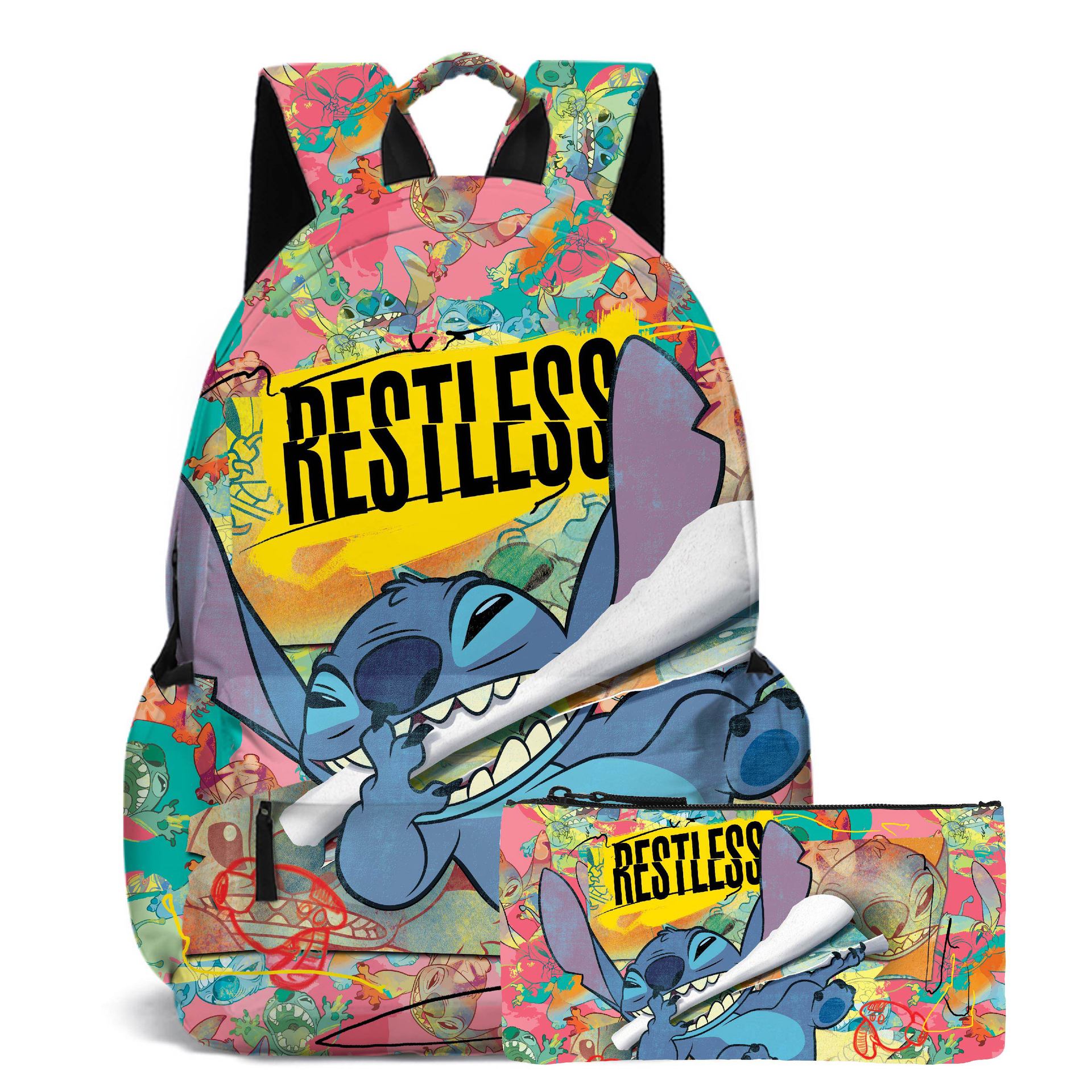 (Backpack) Stich 3D Cartoon Backpack Student School Bookbag Travel Backpacks for Boys Girls Teenagers Lunch Travel Rucksack