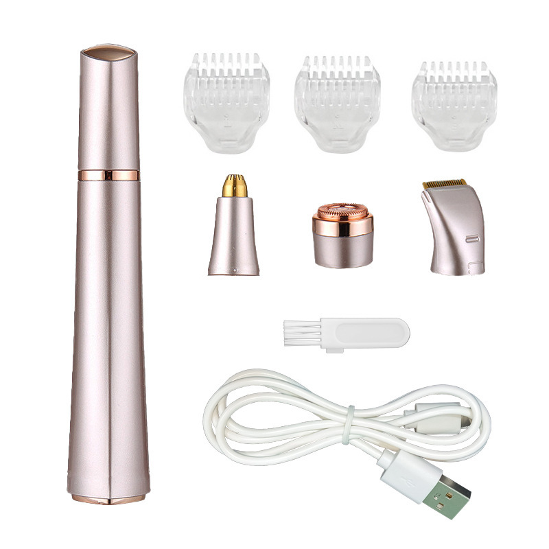 Mini 3 in 1 Electric Shaver & Eyebrow Trimmer for Women Waterproof Lipstick Style Hair Remover