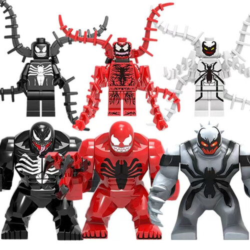 6PCS Avengers Venom Mini figure Building Blocks Kids Toys Fit Lego