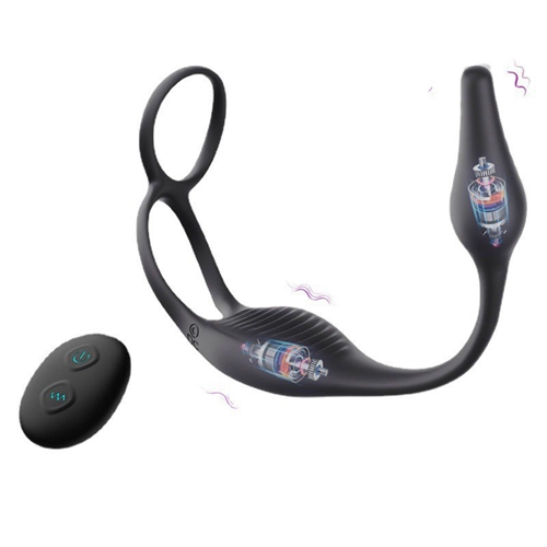 Vibrating Anal Vibrator Butt Plug Remote Control Prostate Massager Anal Plug Penis Ring Perineum Stimualtor Sex Toy for Men 3 in 1 Cock Ring