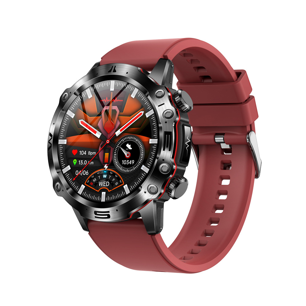 (Blue) Blood Lipids Uric Acid Blood Glucose Smart Watch For Men Bluetooth Call Health Smartwatch