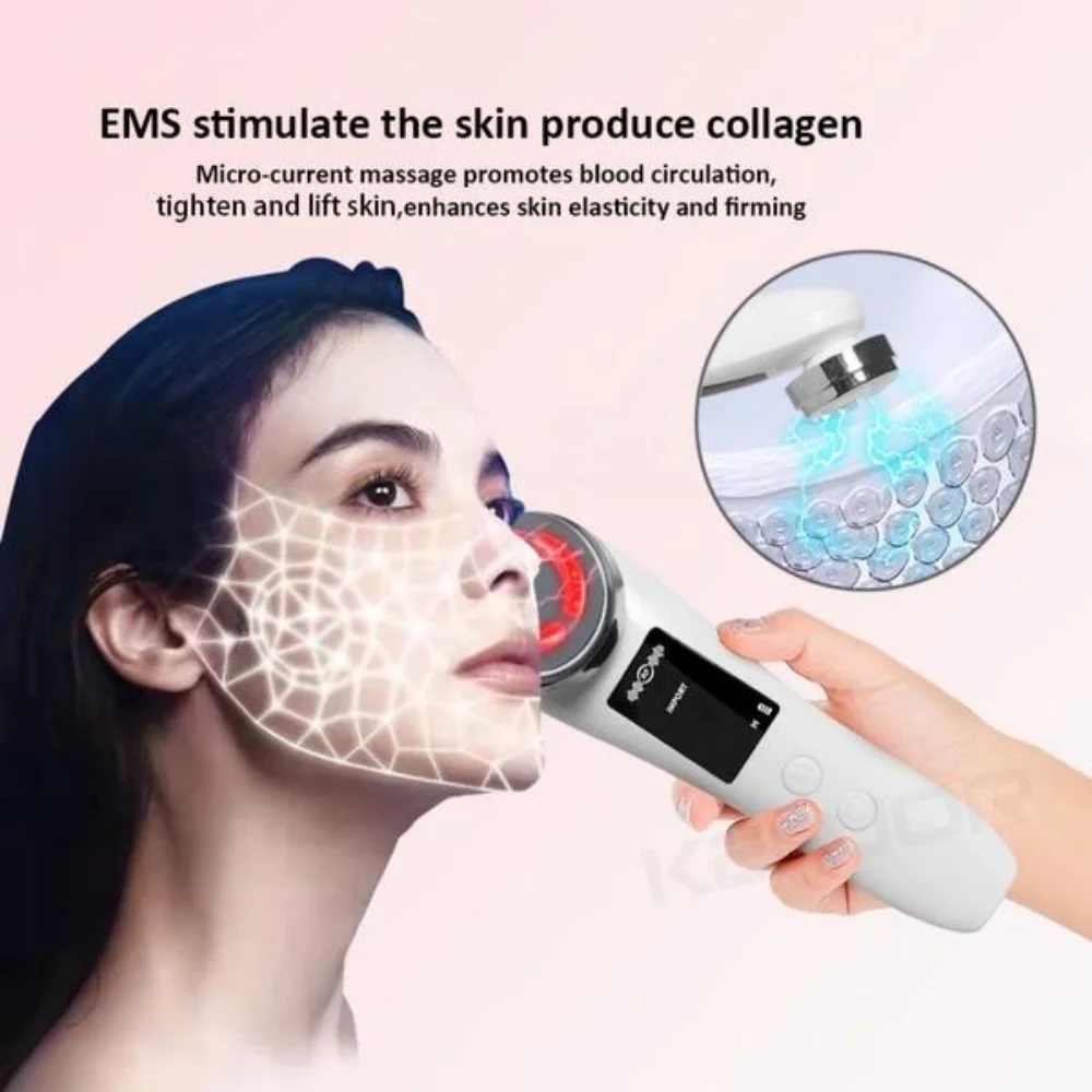 Face Lift Devices EMS RF Microcurrent Skin Rejuvenation 7 in 1 Facial Massager Skin Care Instrument Multi Anti Wrinkle Tightening Home Beauty Device