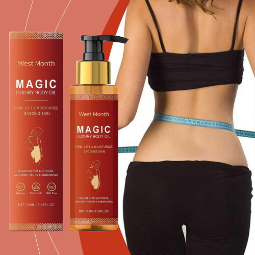 (1Pcs) Magic Body Oil 100ml Body Oils Plumps Tightens Firms And Hydrates Sagging Skin Arms Chest Thighs And Tums Suitable For Full Body Use