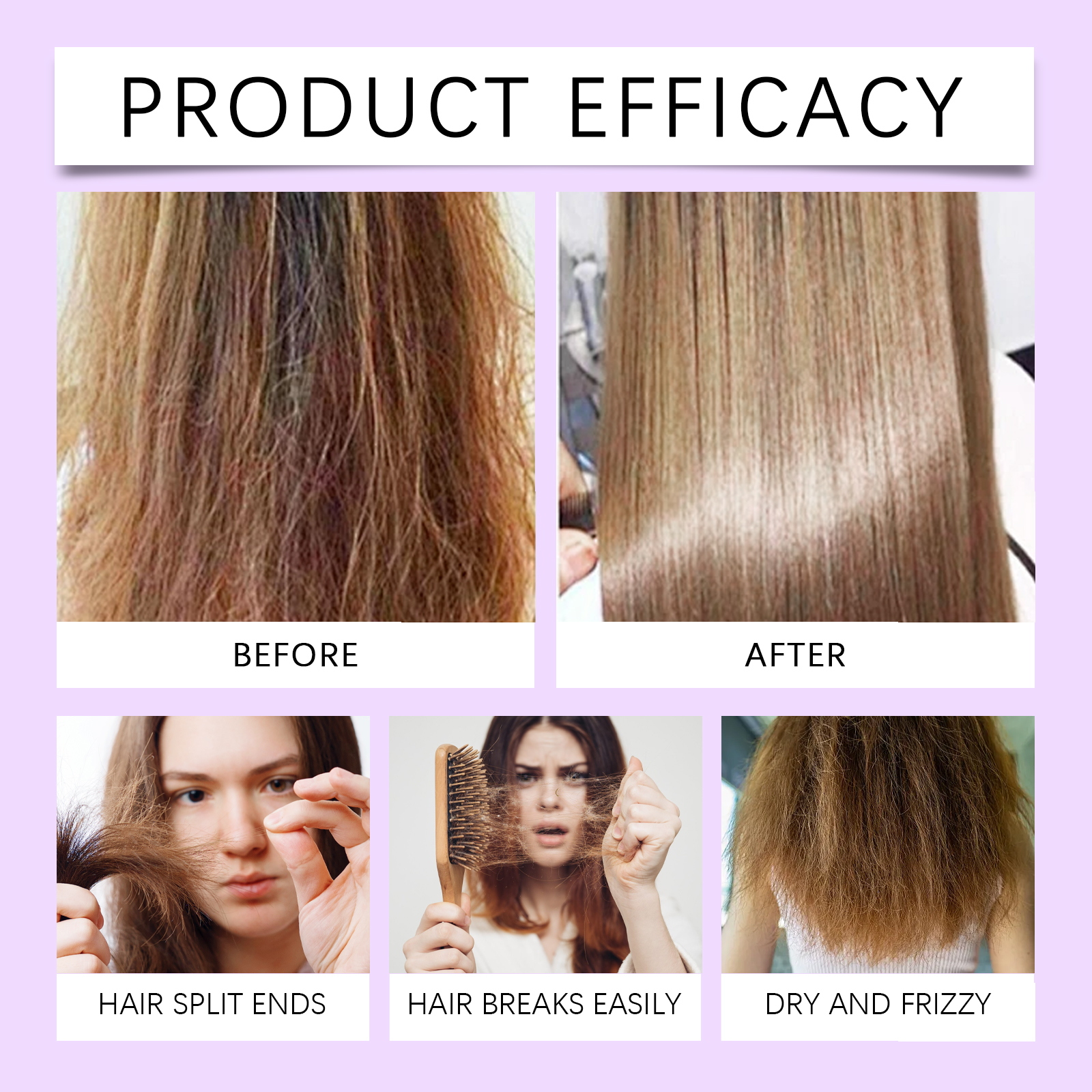 Keratin Purple Hair Mask Repair Treatment Nourishes and Moisturizes Dry Hair Frizz Smooth and Shiny Repair Hair Mask