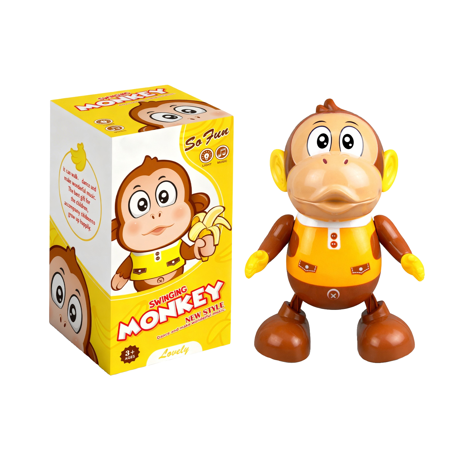 (Dog) Electric Dance Little Cute Animals Dog Dinosaur Duck Light Music Swinging Little Duck Dance Robot Children's Toy ﻿