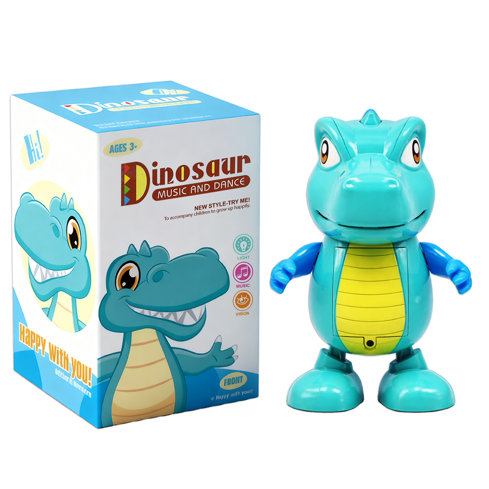 (Dog) Electric Dance Little Cute Animals Dog Dinosaur Duck Light Music Swinging Little Duck Dance Robot Children's Toy ﻿