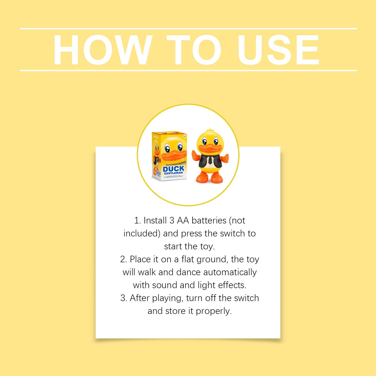 (Duck) Electric Dance Little Cute Animals Dog Dinosaur Duck Light Music Swinging Little Duck Dance Robot Children's Toy ﻿