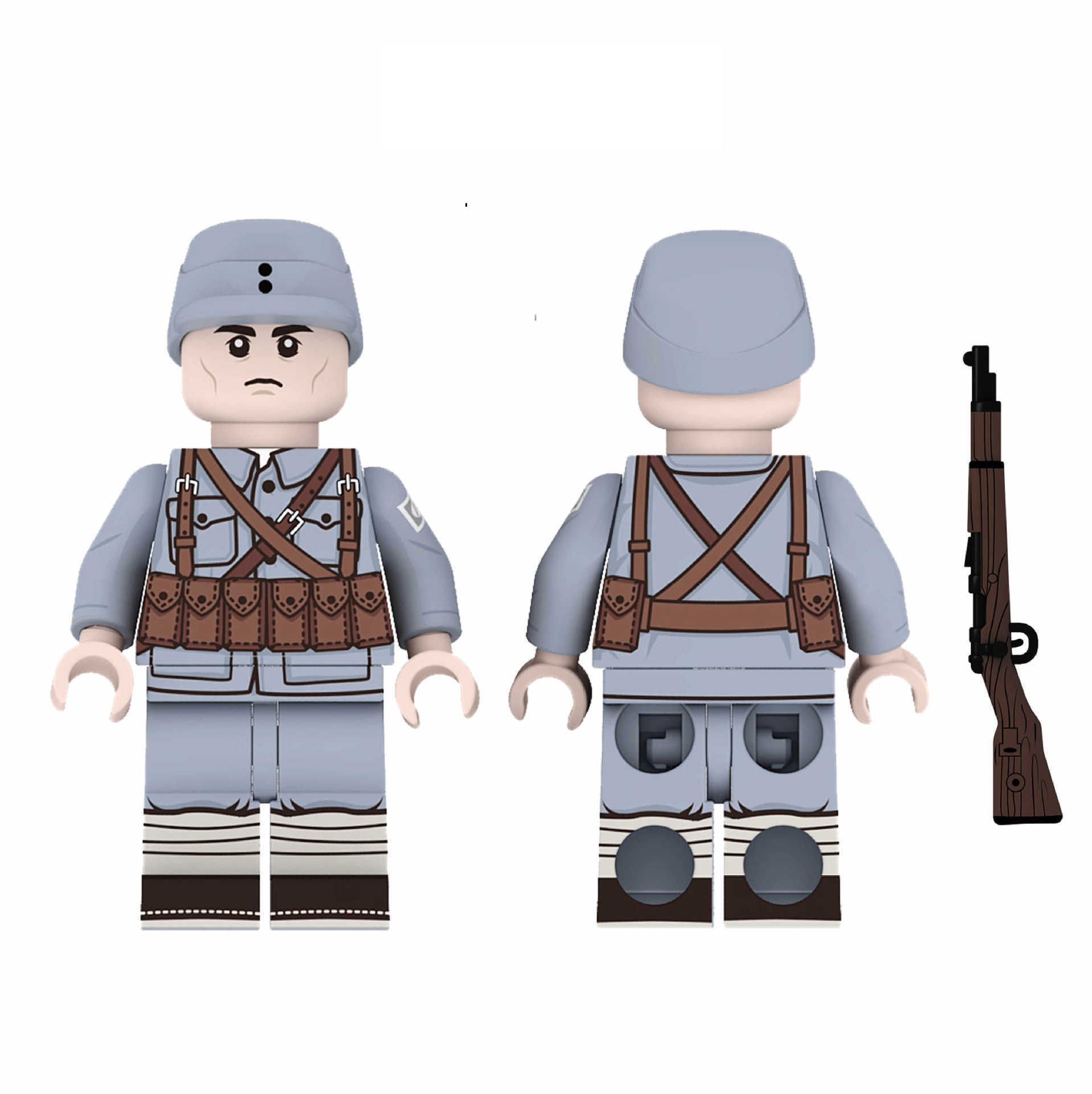 Modern Brick Warfare Army Soldier Custom Minifigure Collectible Soldiers of the Eighth Route Army Military Building Blocks Great Gift for Kids