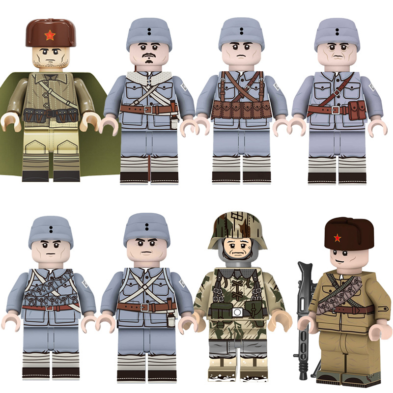 Modern Brick Warfare Army Soldier Custom Minifigure Collectible Soldiers of the Eighth Route Army Military Building Blocks Great Gift for Kids