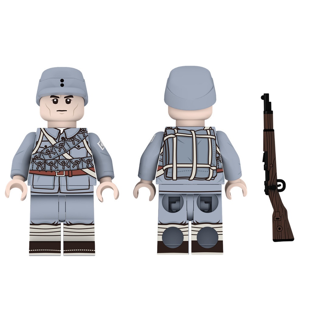 Modern Brick Warfare Army Soldier Custom Minifigure Collectible Soldiers of the Eighth Route Army Military Building Blocks Great Gift for Kids