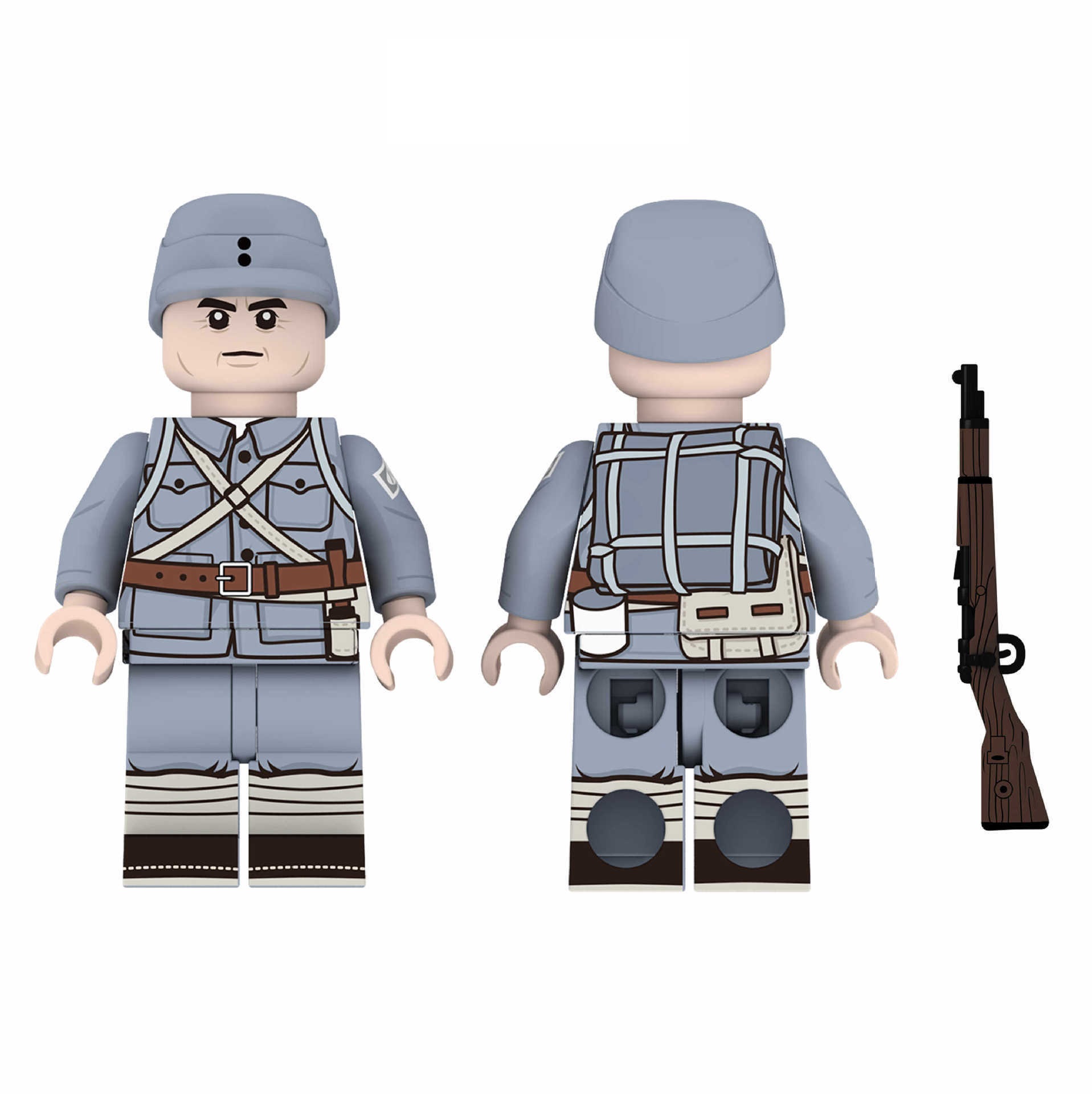 Modern Brick Warfare Army Soldier Custom Minifigure Collectible Soldiers of the Eighth Route Army Military Building Blocks Great Gift for Kids