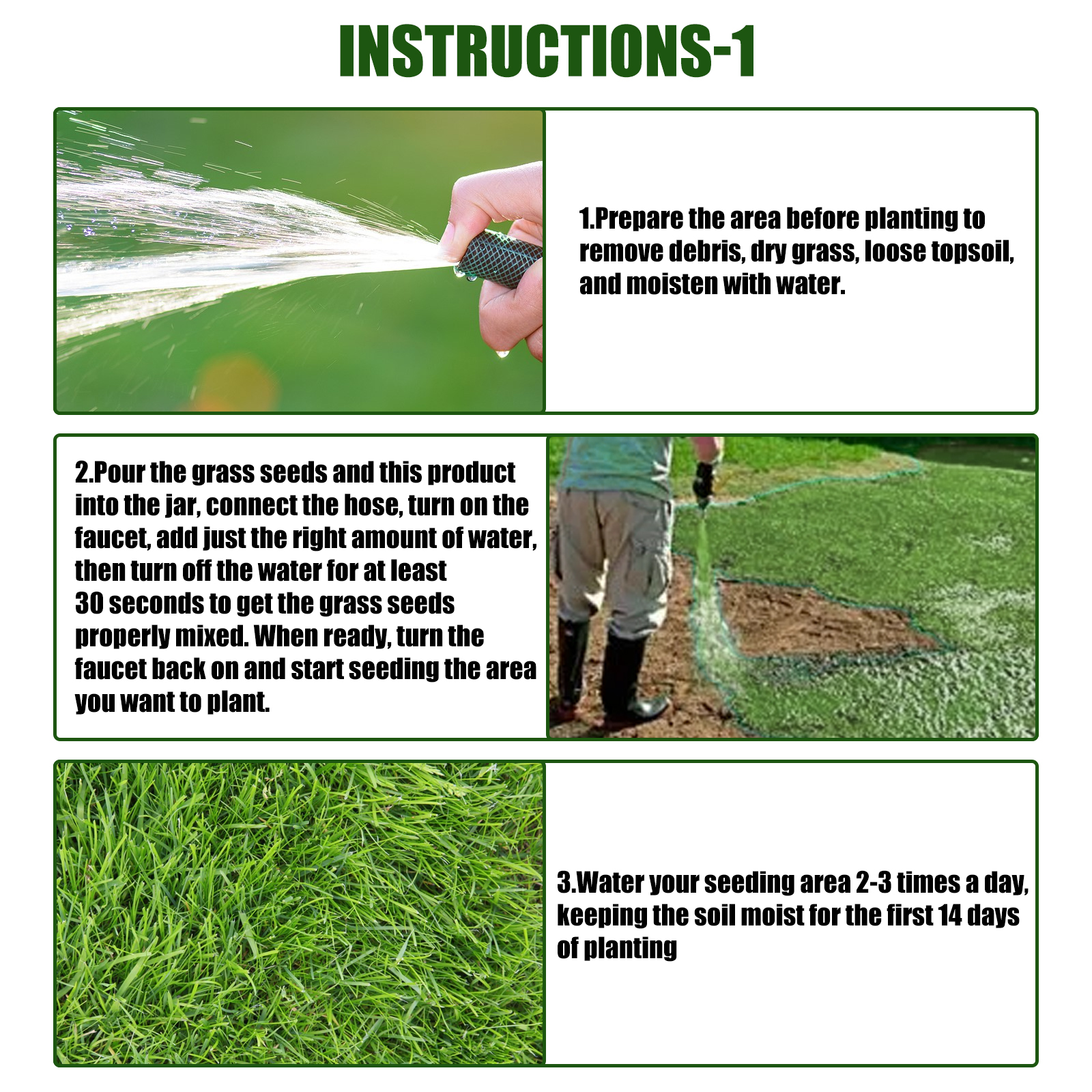 Green Grass Lawn Spray Household Seeding System Liquid for Garden Outdoor Football Ground Long Lasting Green Grass Liquid 30ml ﻿