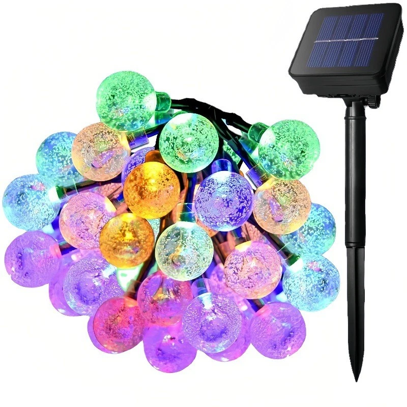 (RGB) 5m 20LED Solar Power String Fairy Lights Garden Outdoor Party Christmas Lamp