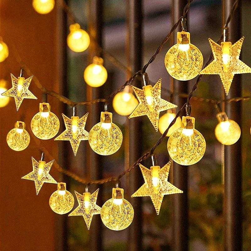 (RGB) 5m 20LED Solar Power String Fairy Lights Garden Outdoor Party Christmas Lamp