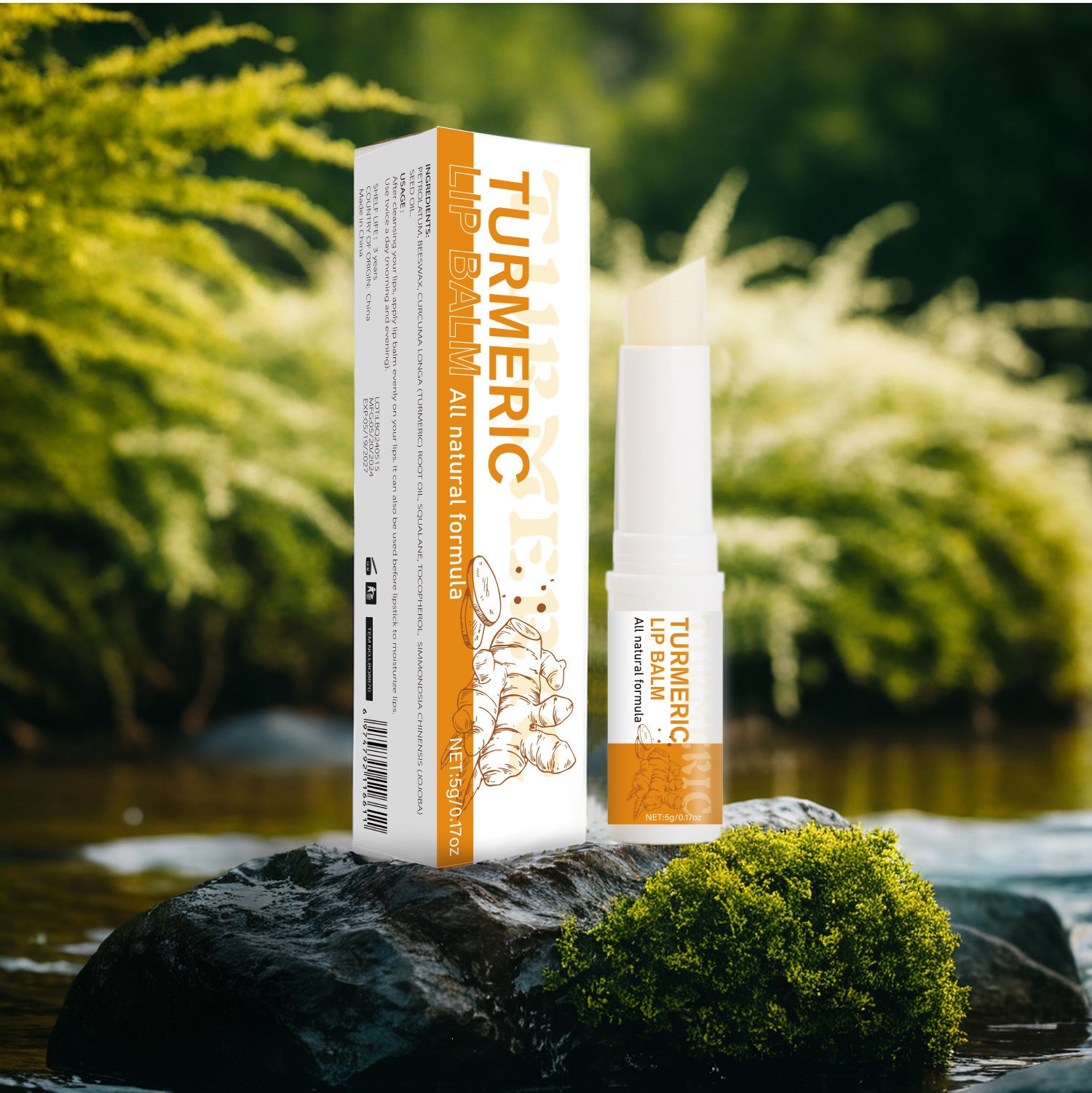 Lanthome Turmeric Lip Balm For Moisturizing Nourishing And Soothing Dry Lips Daily Lip Care Treatment 5g