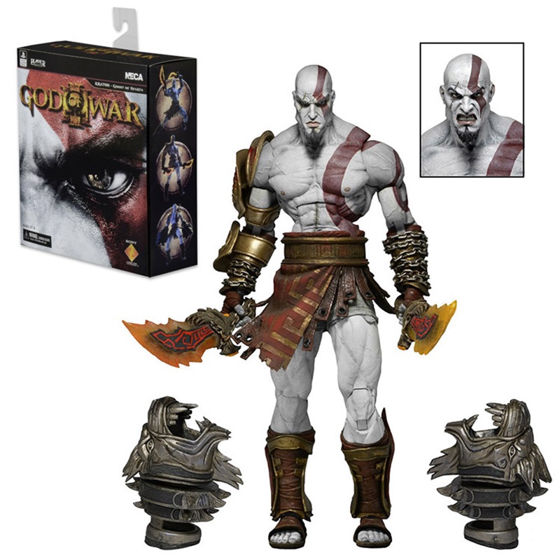 NECA God Of War Three Ultimate Kratos Boxed Deluxe Figure Model Collectible Desktop Decor Statue