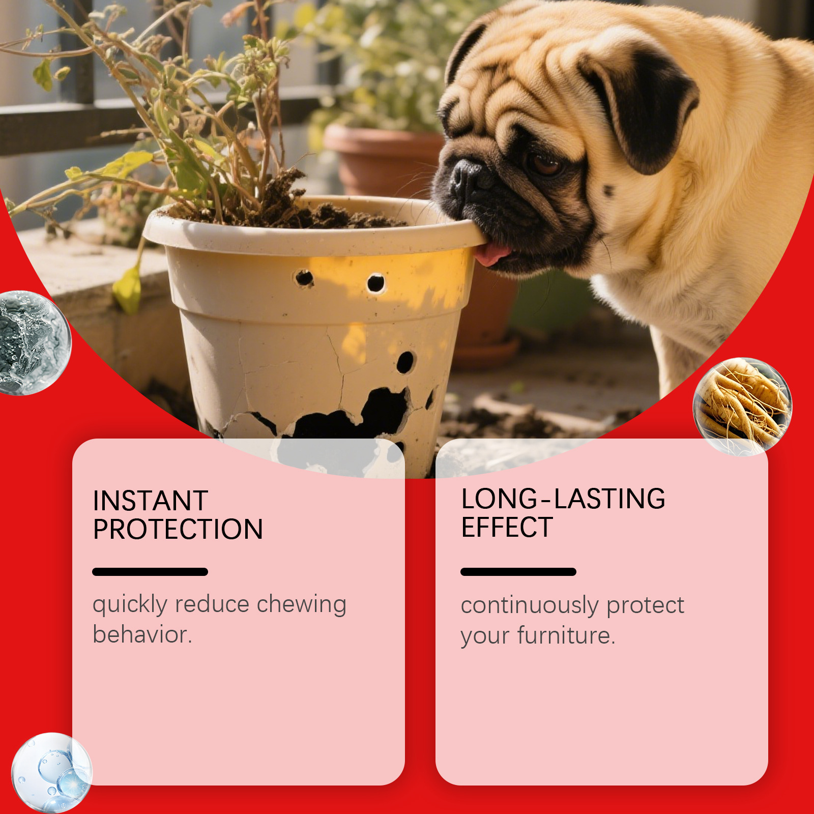 Dog Anti Chew Spray For Furniture Protection Pet Training Bitter Taste Deterrent Spray 1pc