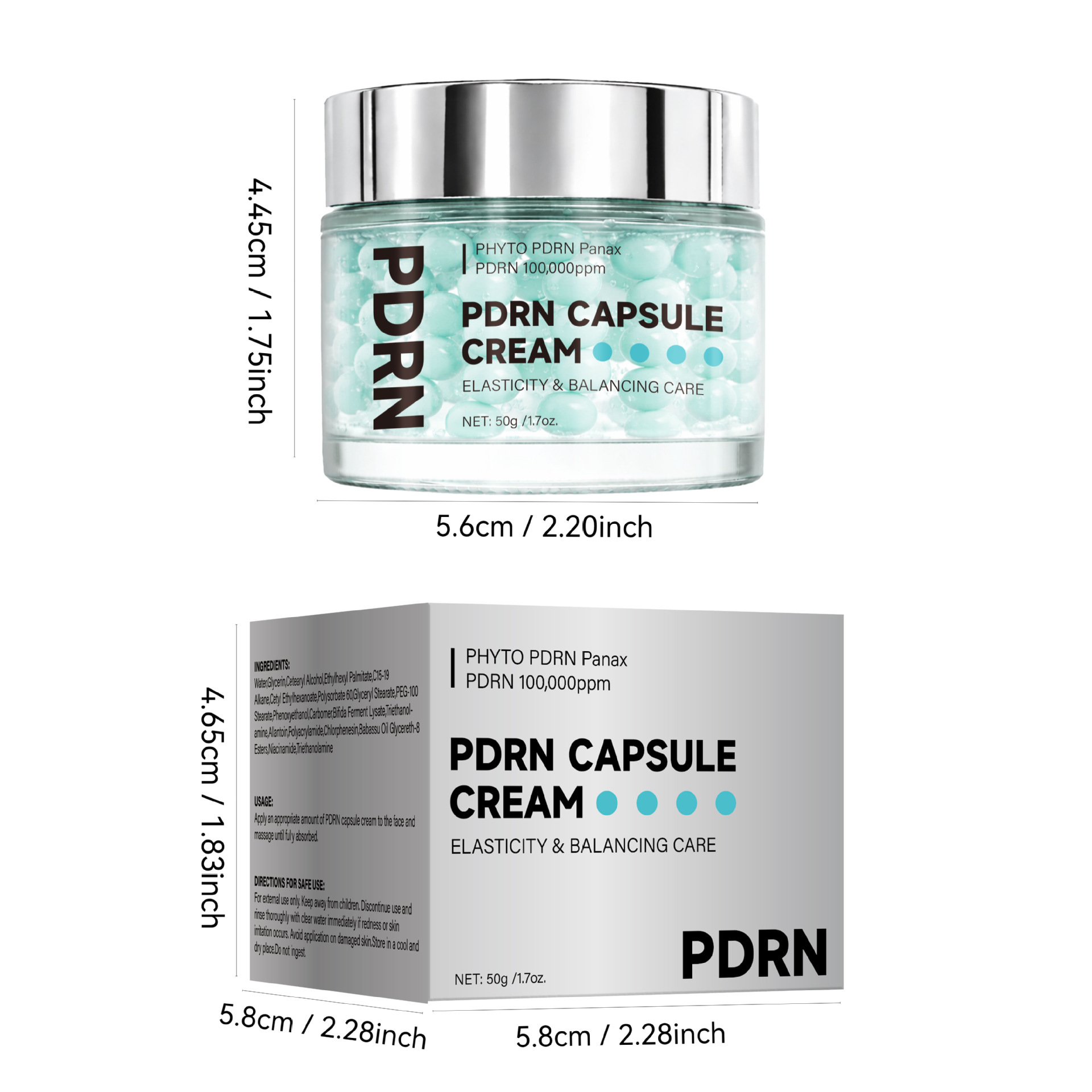 Capsule Cream 50g Redness Relief Collagen Boosting Post Procedure Recovery UV Protection Lightweight Face Moisturiser