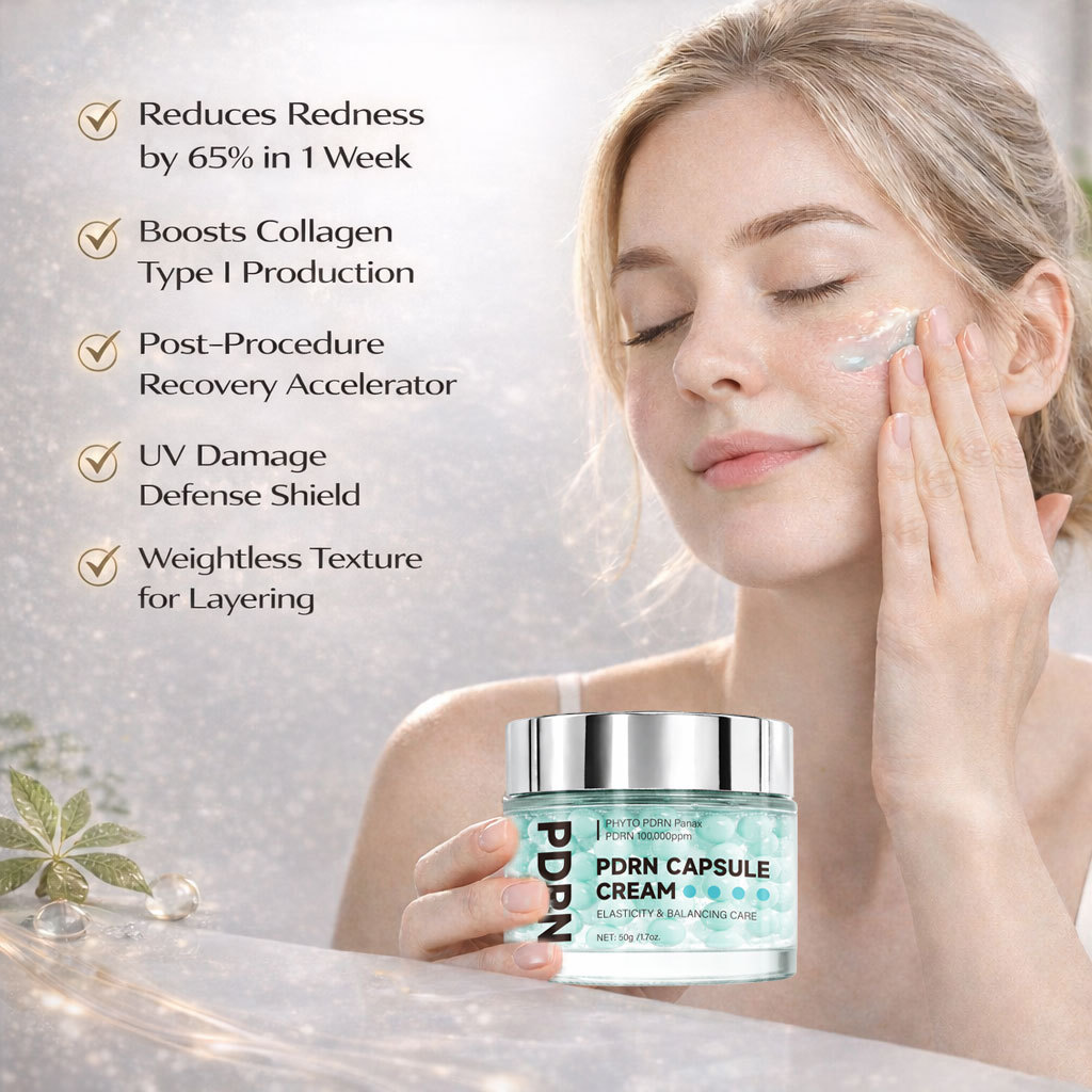 Capsule Cream 50g Redness Relief Collagen Boosting Post Procedure Recovery UV Protection Lightweight Face Moisturiser