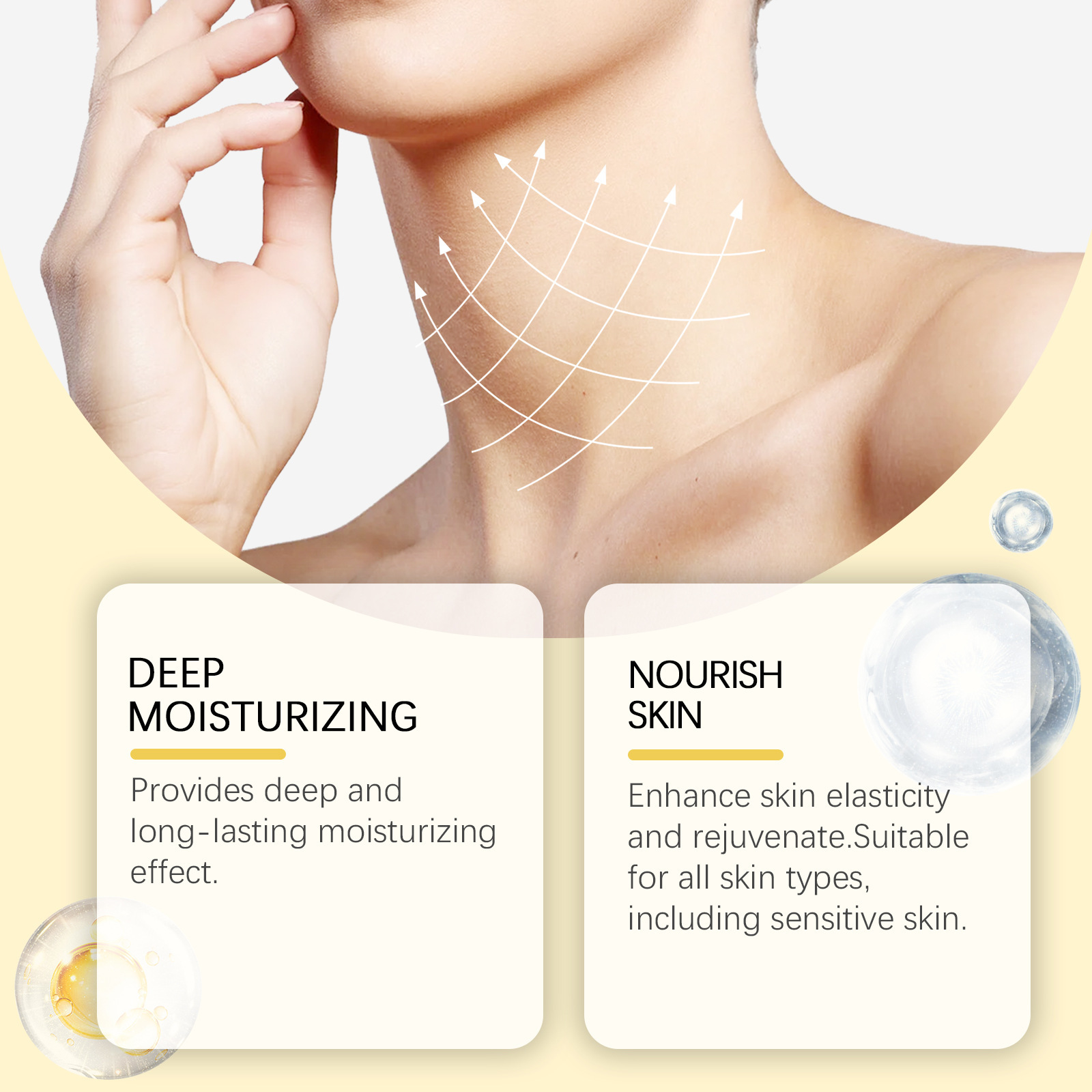 Bee Venom Face And Neck Cream Moisturizing Hydrating Nourishing For Smoothing And Softening Daily Dual Area Care