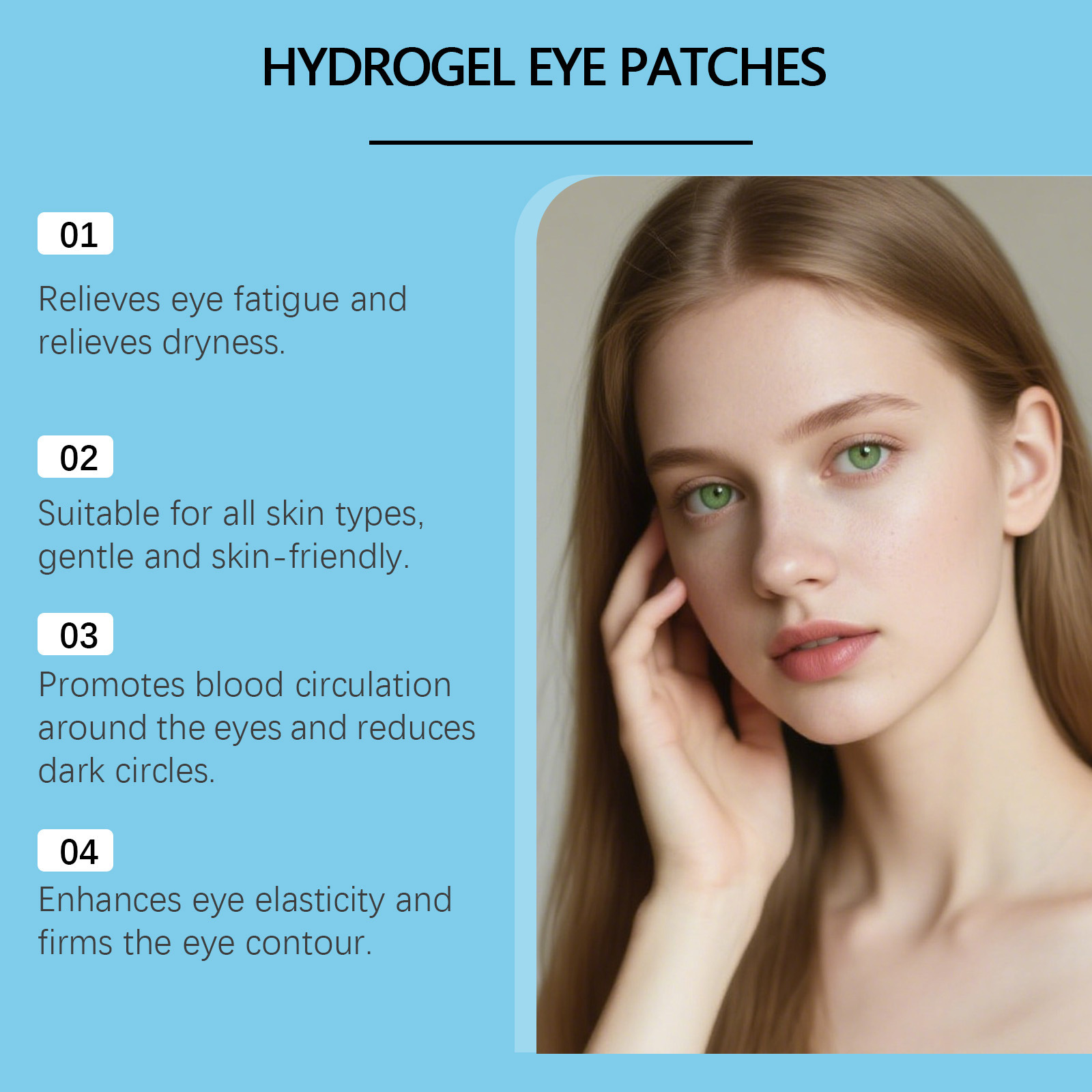 Hyaluronic Acid Eye Mask For Daily Eye Area Care Moisturizing Hydrating Locking In Moisture Soothing Skin Comfort Treatment