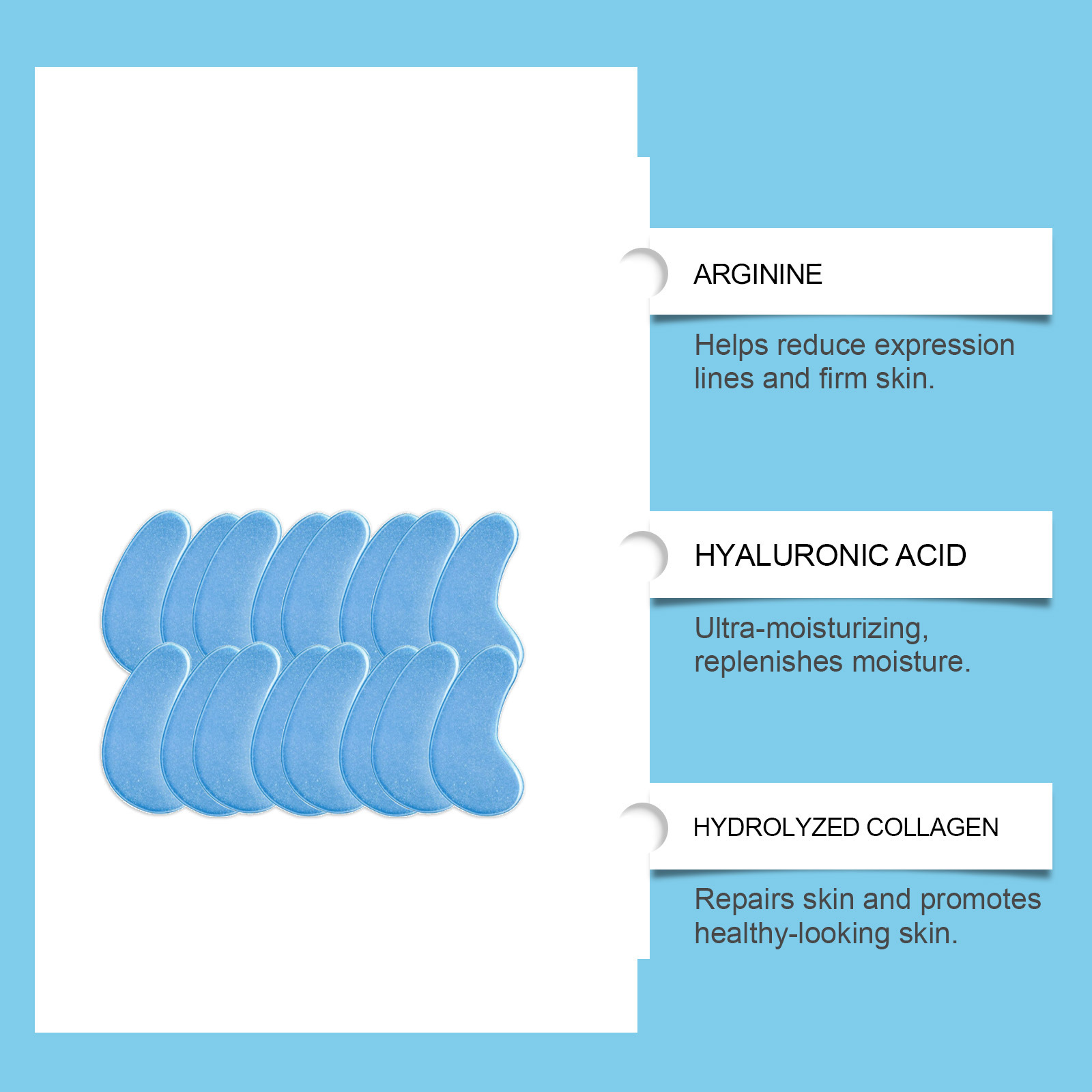 Hyaluronic Acid Eye Mask For Daily Eye Area Care Moisturizing Hydrating Locking In Moisture Soothing Skin Comfort Treatment