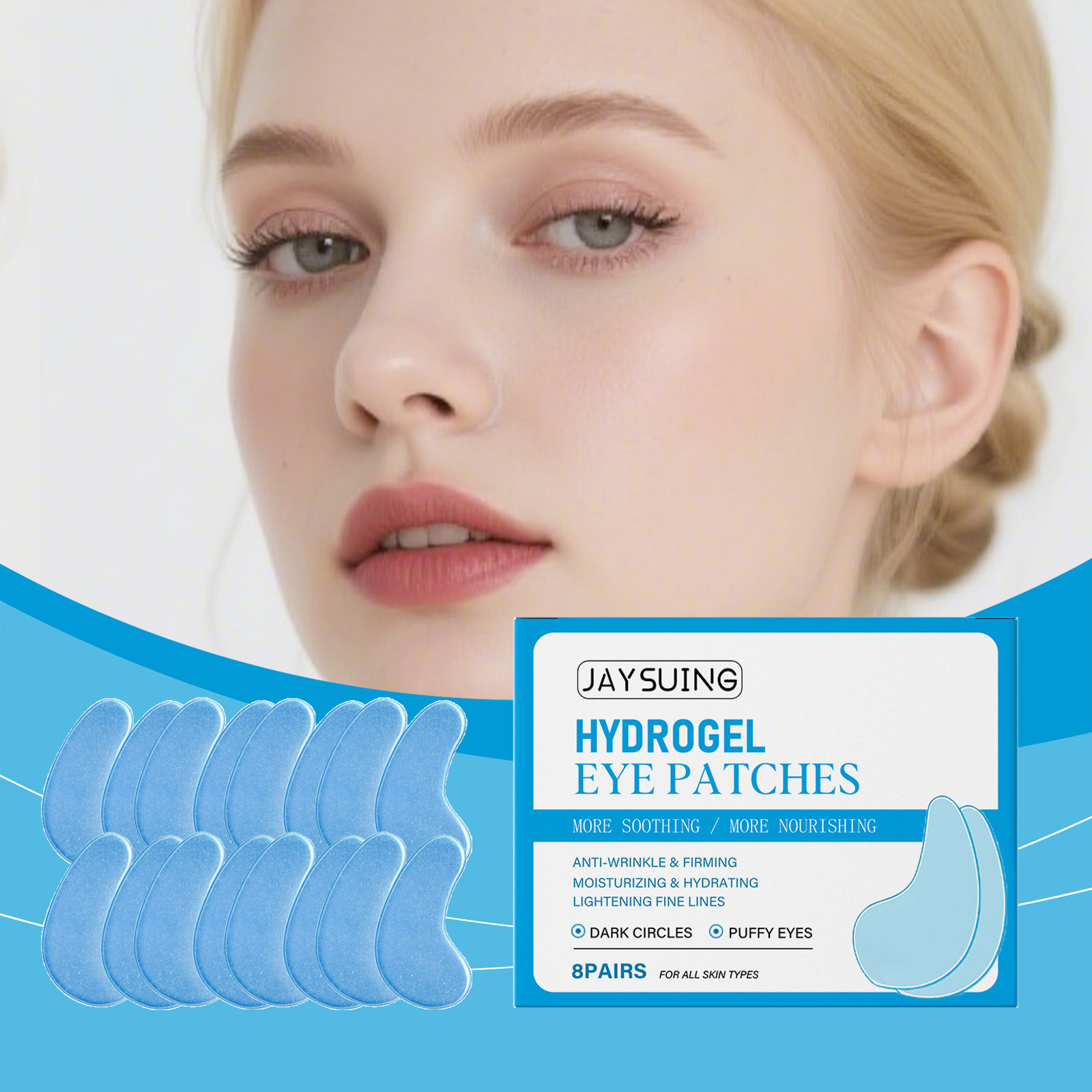 Hyaluronic Acid Eye Mask For Daily Eye Area Care Moisturizing Hydrating Locking In Moisture Soothing Skin Comfort Treatment