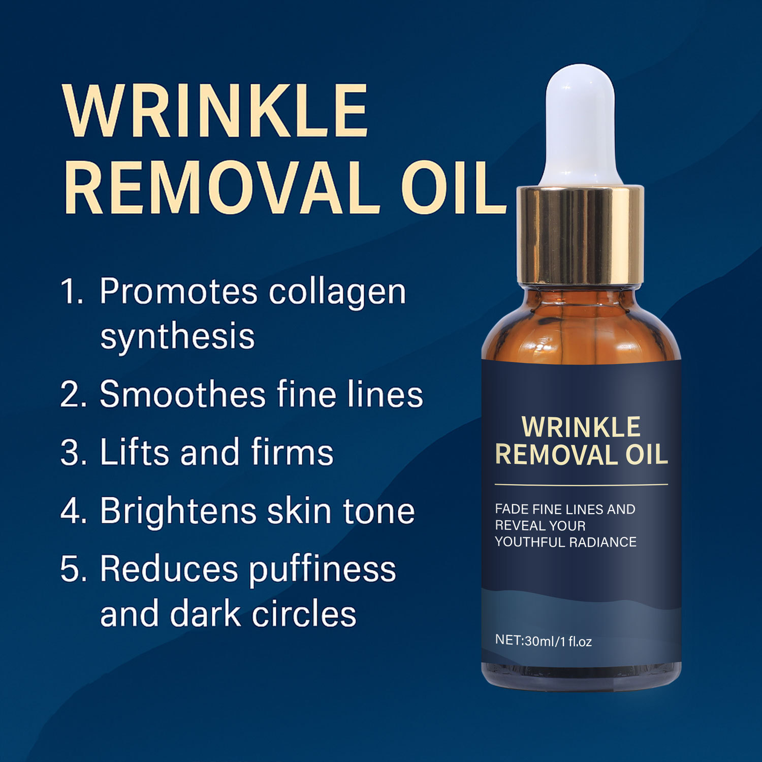 Anti Aging Wrinkle Removal Oil For Face Skin Firming Smoothing Daily Nourishing Care 30ml