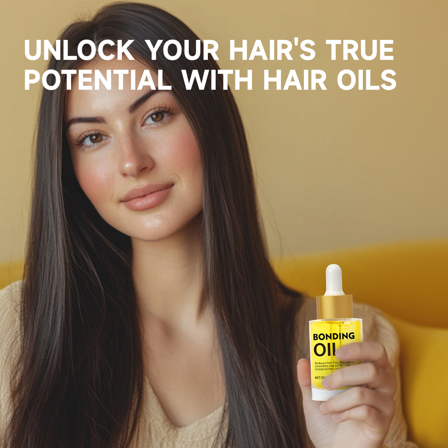 Bonding Hair Oil Moisturizing Strengthening Repairing For Dry Damaged Hair Daily Scalp And Strand Care 30ml