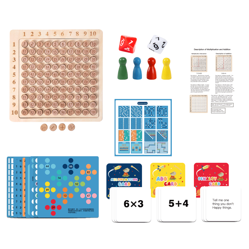 (B 941)  Multiplication Table Math Toy Montessori Educational Wooden Board Children Baby Toys Arithmetic Teaching Aids for Kids Gifts