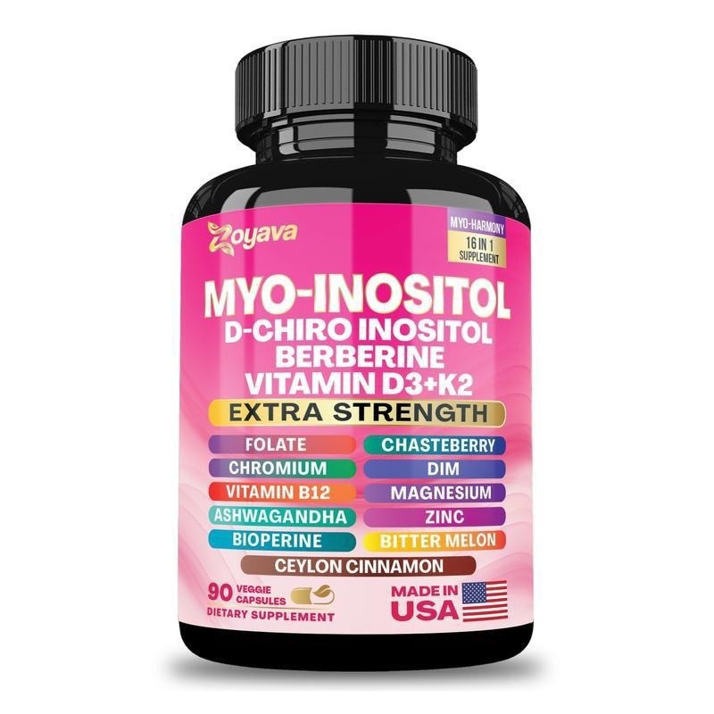 Red Bottle Ashwagandha Food Supplement 90 Capsules Myo Inositol Hormone Regulation Women Wellness Ovarian Care Nutrient Capsule