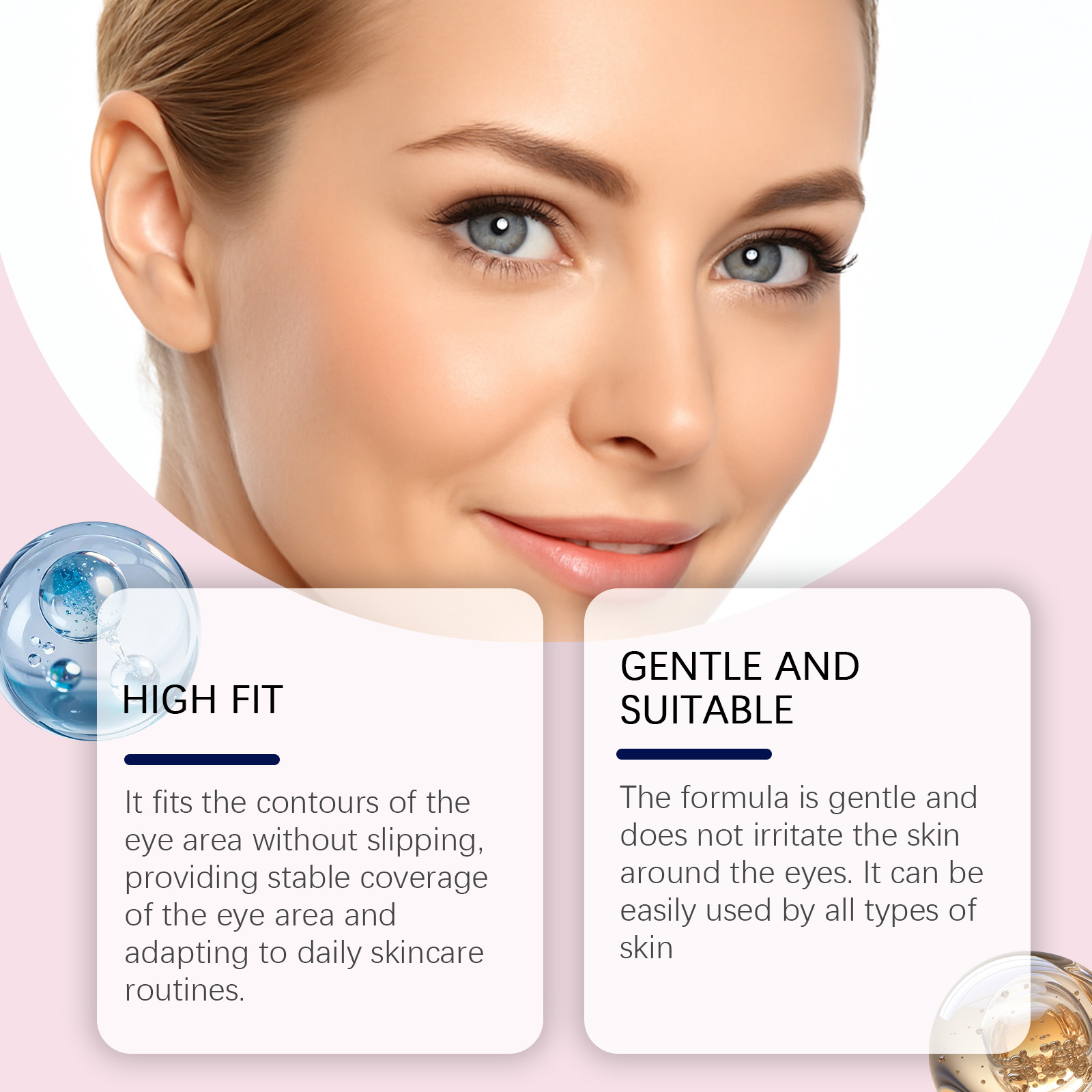 Collagen Polypeptide Eye Mask Revitalizes Moisturizes Cool Clinging Soothes Fast Absorb Tender Skin Around Eyes