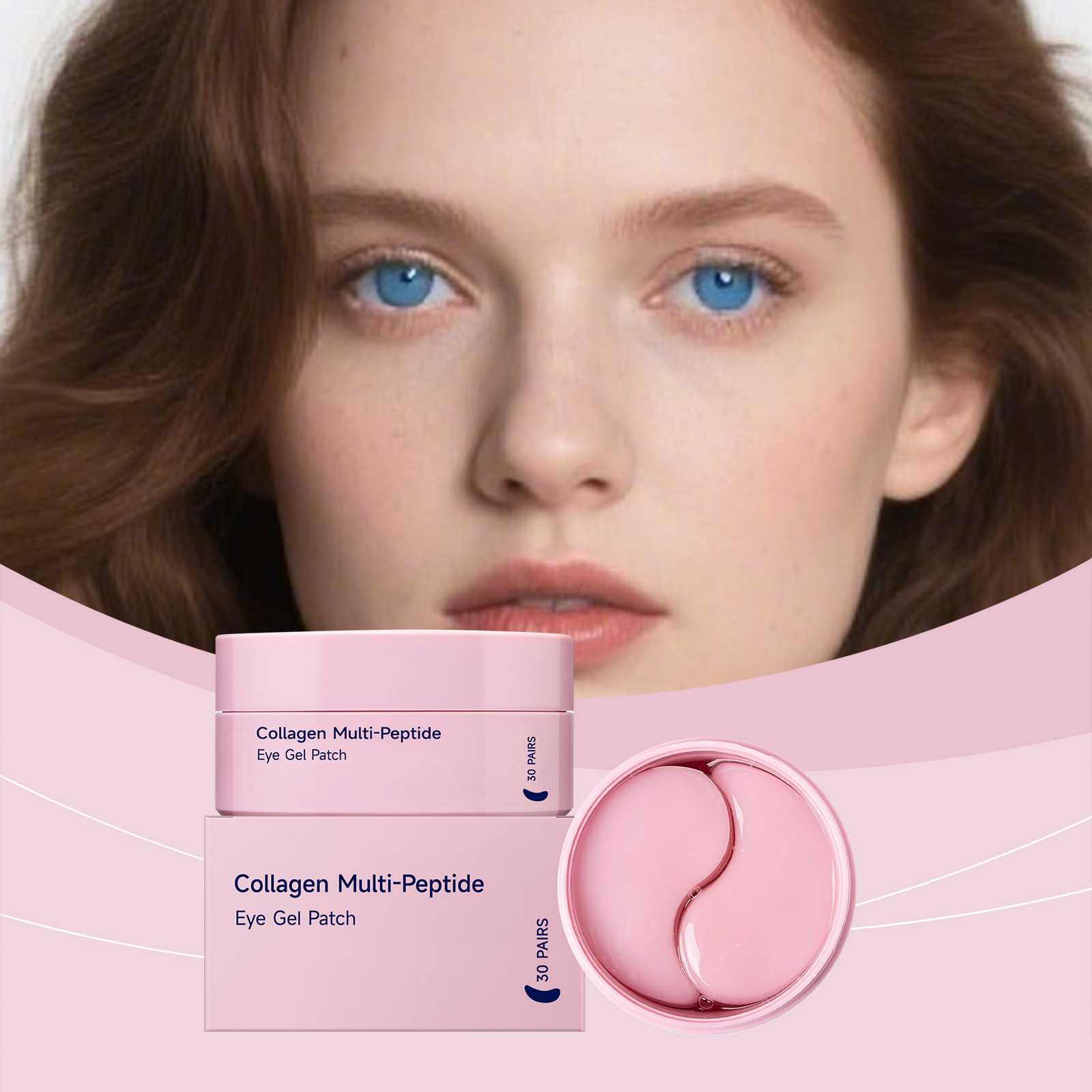 Collagen Polypeptide Eye Mask Revitalizes Moisturizes Cool Clinging Soothes Fast Absorb Tender Skin Around Eyes