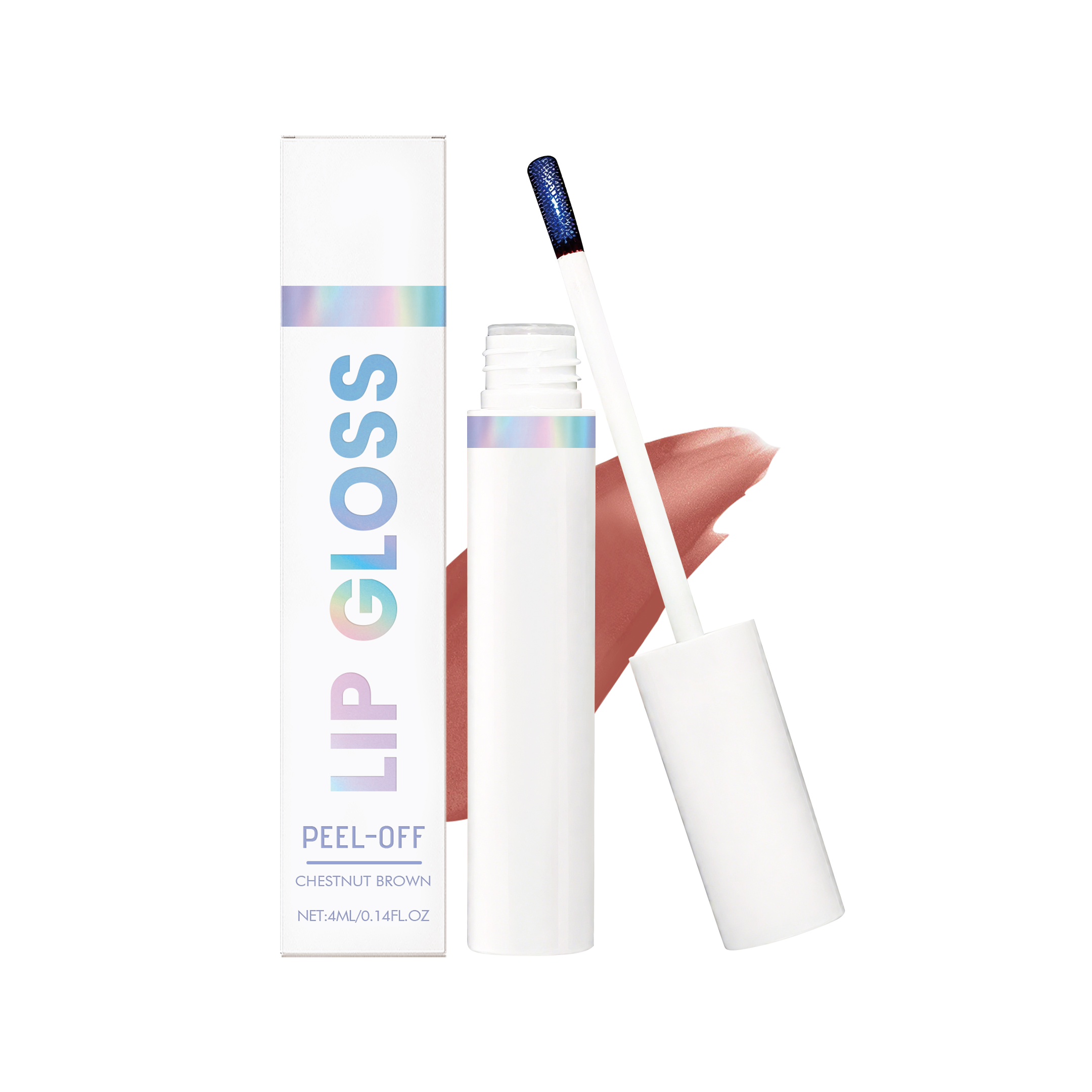 (Warm Rose) Peel Lip Tint Natural Color Render Mild Gloss Lightweight Non Sticky Versatile Portable Daily Lip Makeup