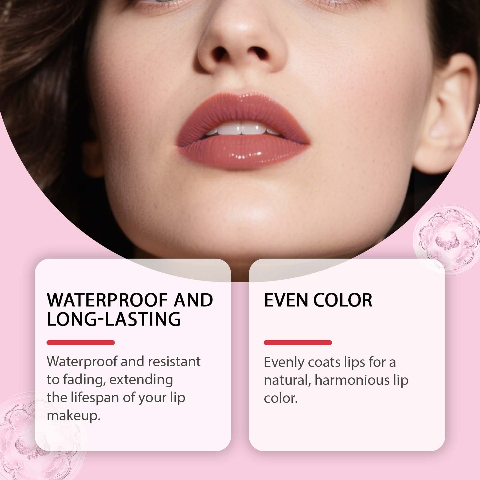 (Warm Rose) Peel Lip Tint Natural Color Render Mild Gloss Lightweight Non Sticky Versatile Portable Daily Lip Makeup