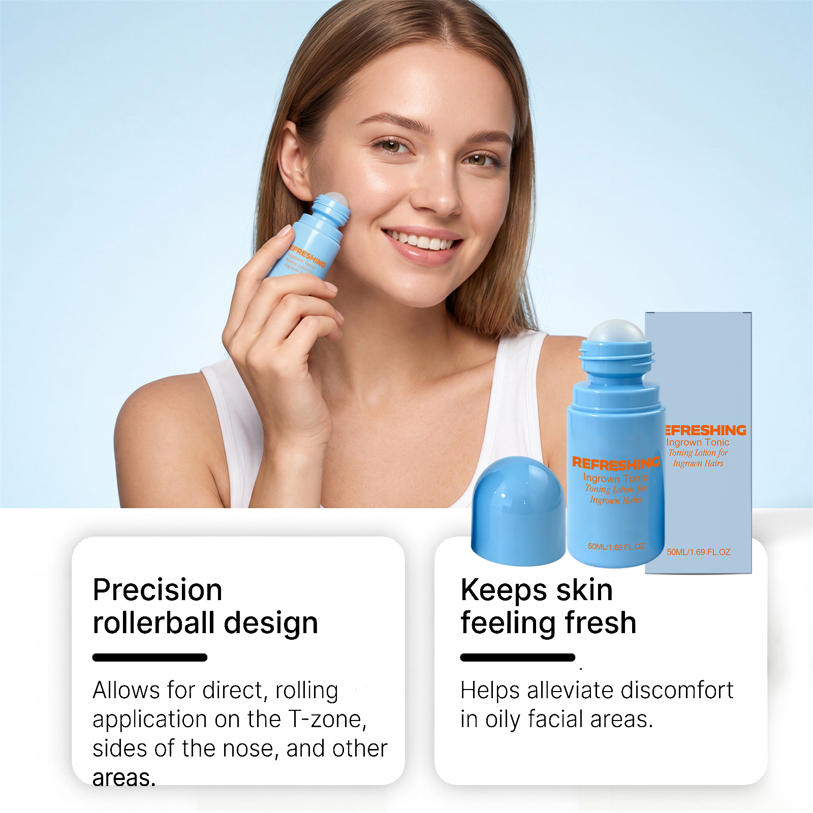 Pore Care Roller Serum Moisturizing Fresh Clean Comfort Portable Underarm Local Skin Cleansing Care Gentle