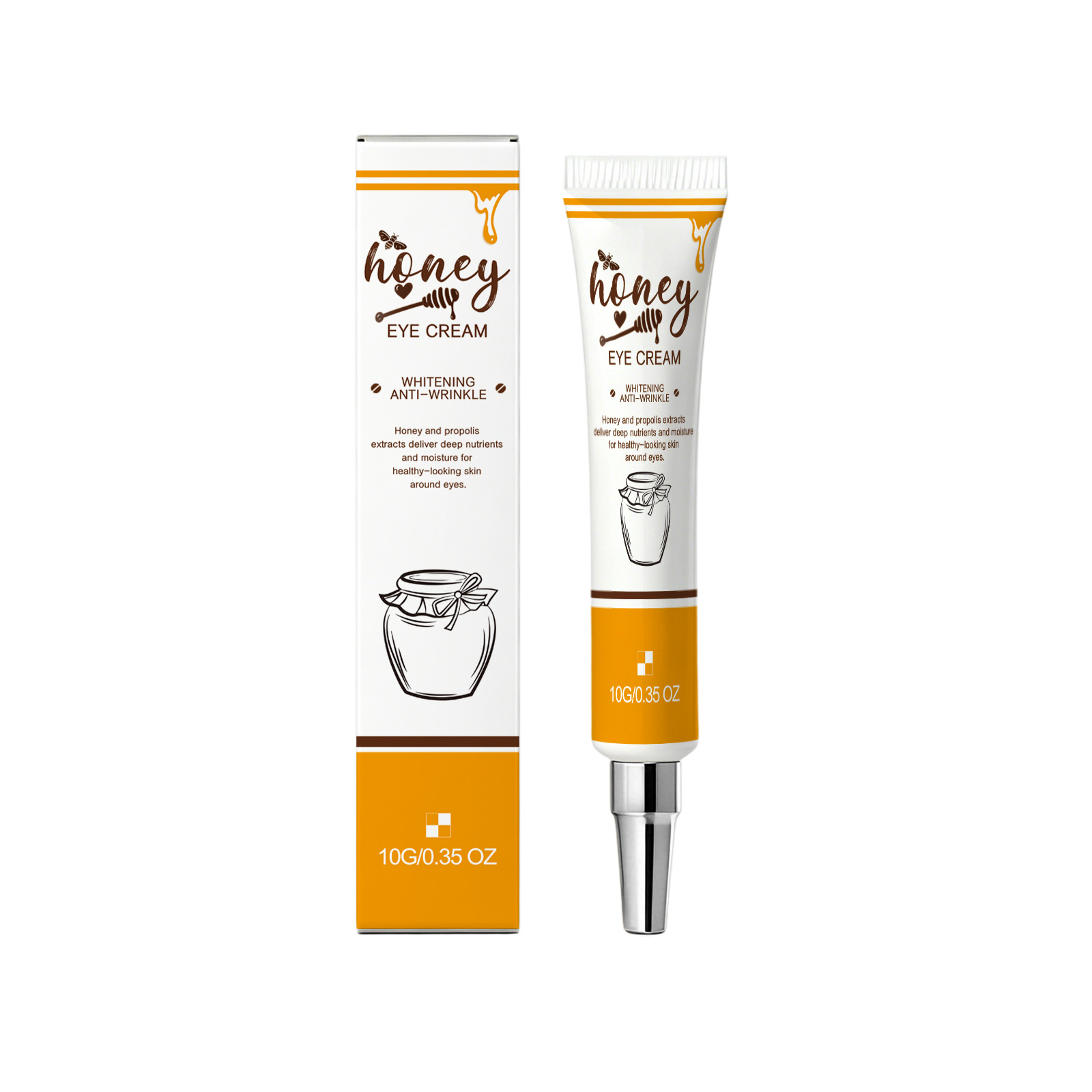 Eye Care Brightening Cream Contains Honey Essence Evens Skin Tone Cares For Late Nights Hydrates Softens Tender Elastic Skin Around Eyes