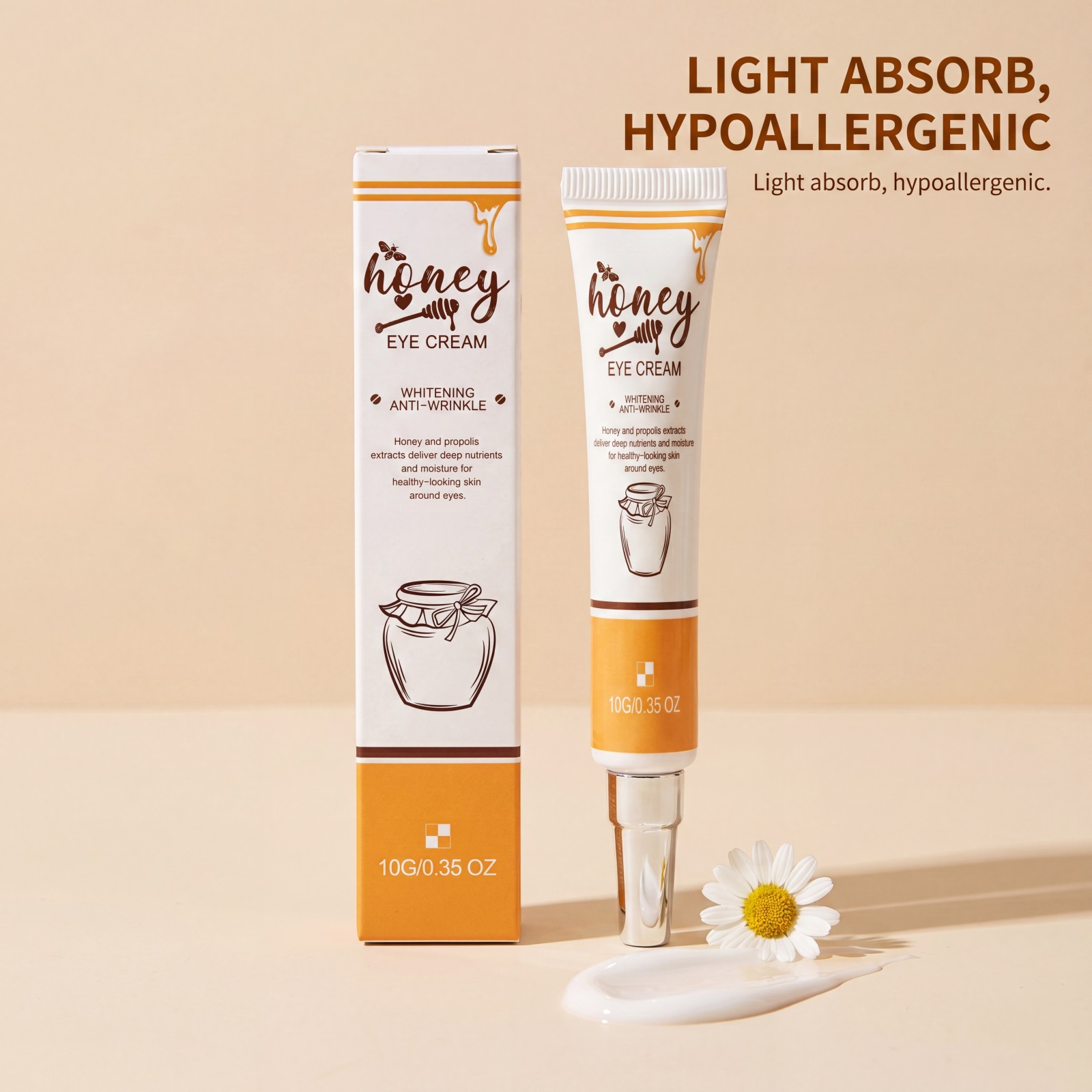 Eye Care Brightening Cream Contains Honey Essence Evens Skin Tone Cares For Late Nights Hydrates Softens Tender Elastic Skin Around Eyes