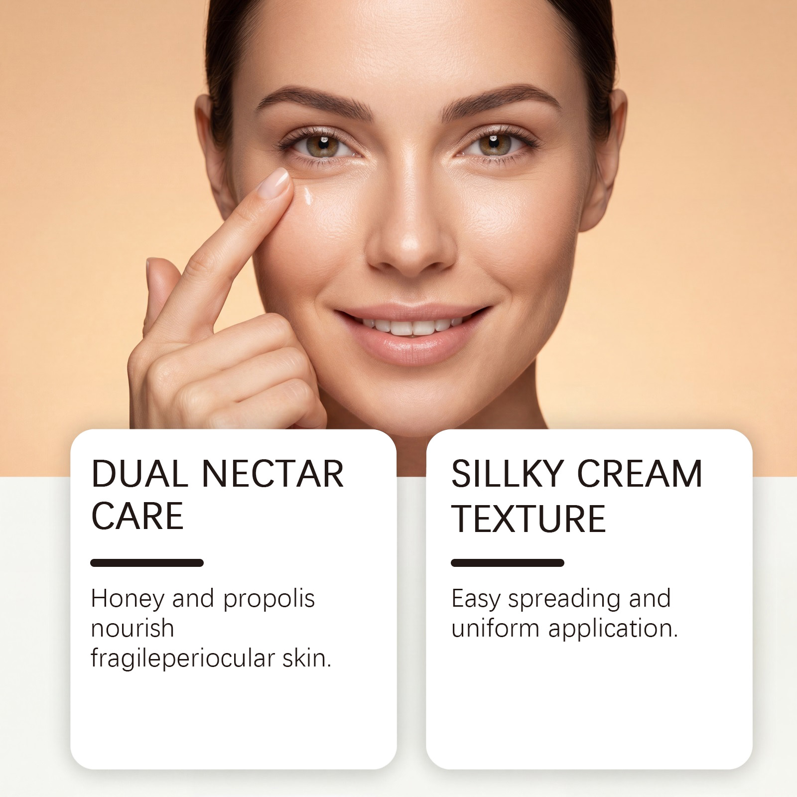 Eye Care Brightening Cream Contains Honey Essence Evens Skin Tone Cares For Late Nights Hydrates Softens Tender Elastic Skin Around Eyes