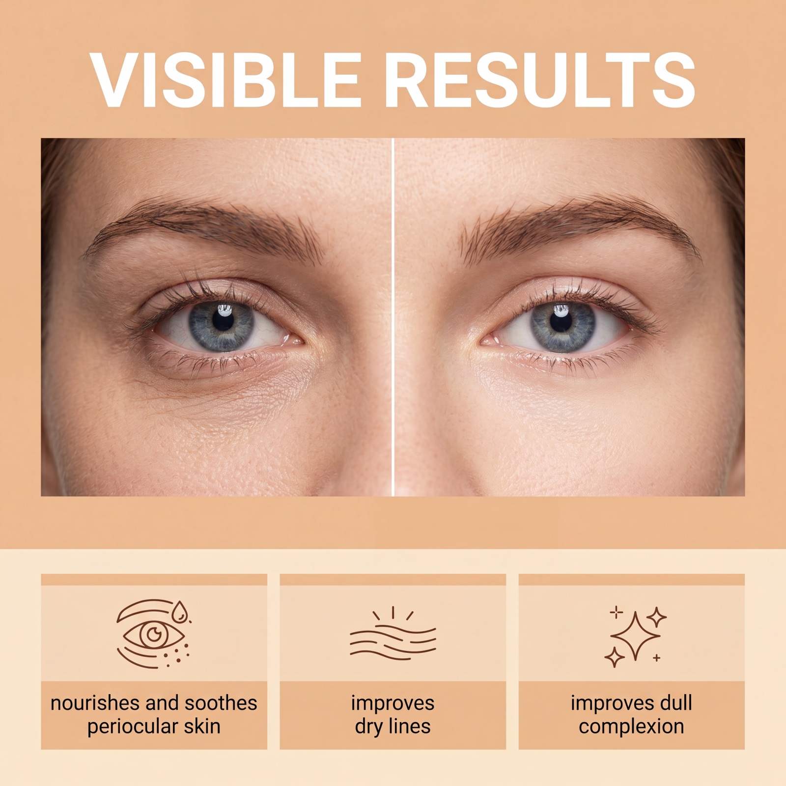 Eye Care Brightening Cream Contains Honey Essence Evens Skin Tone Cares For Late Nights Hydrates Softens Tender Elastic Skin Around Eyes