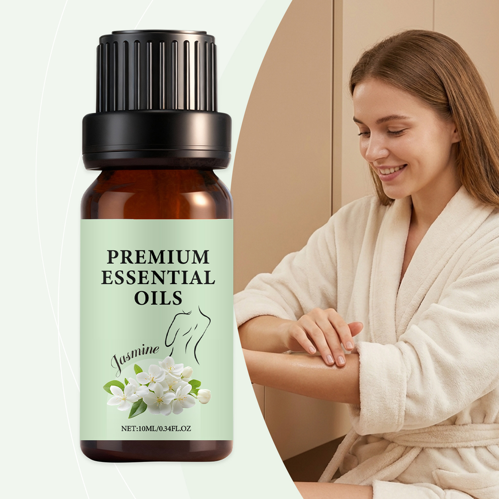 Jasmine Essential Oil Moisturizing Hydrating Lightweight Nourishing For Dry Skin Care Smooth Hair Aromatic Treatment