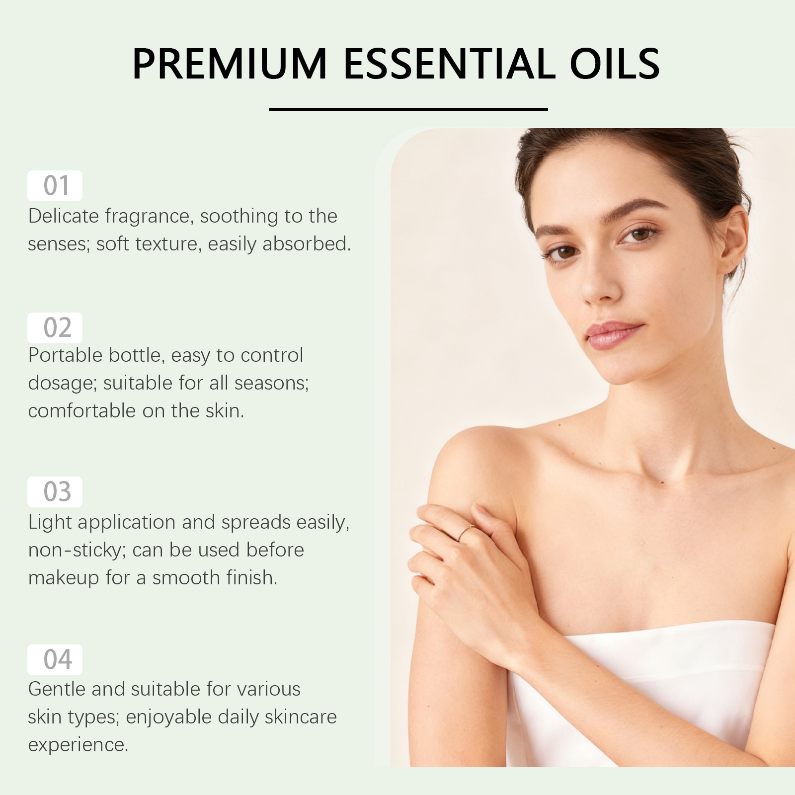 Jasmine Essential Oil Moisturizing Hydrating Lightweight Nourishing For Dry Skin Care Smooth Hair Aromatic Treatment